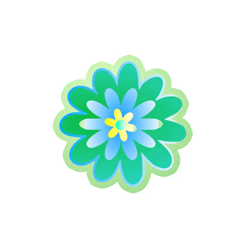 Flower Glow in the Dark Vinyl Decal - Custom Size