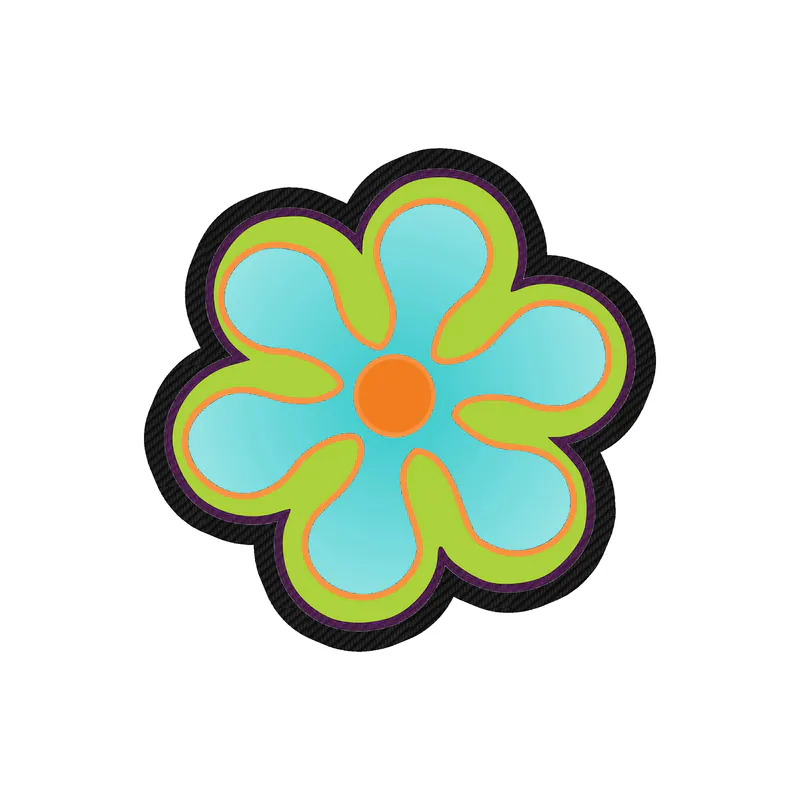 Flower Carbon Fiber Vinyl Decal - Custom Size