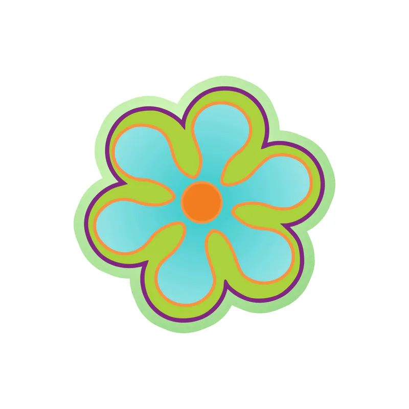 Flower Glow in the Dark Vinyl Decal - Custom Size