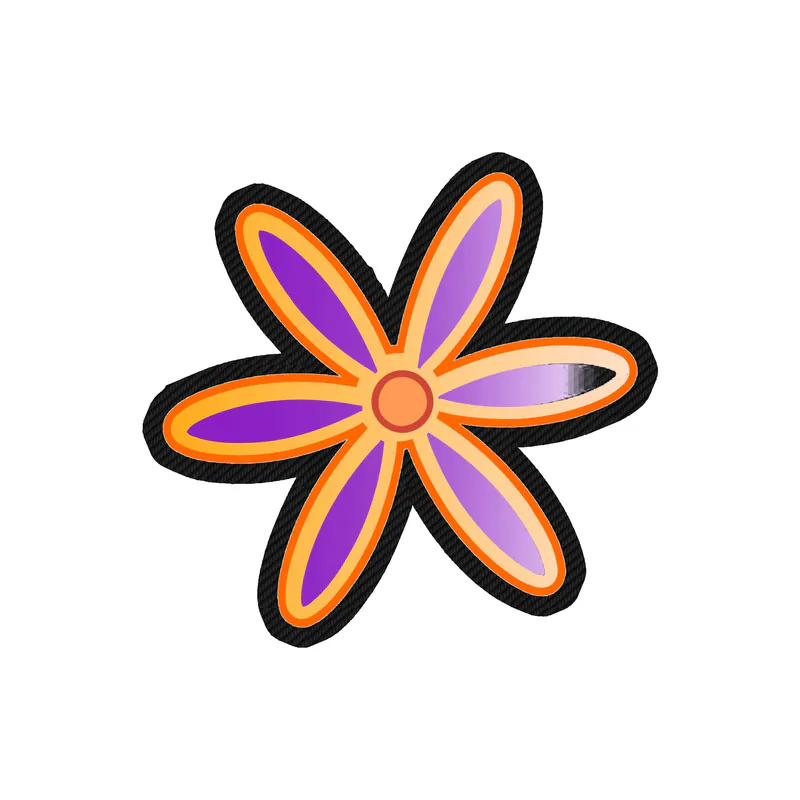 Flower Carbon Fiber Vinyl Decal - Custom Size