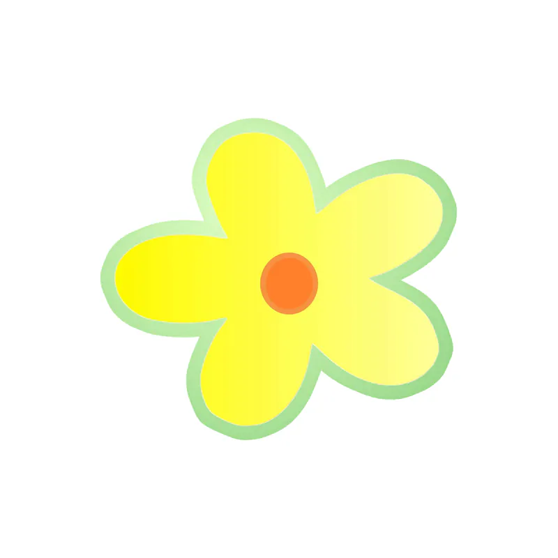 Flower Glow in the Dark Vinyl Decal - Custom Size