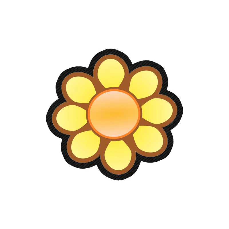 Flower Carbon Fiber Vinyl Decal - Custom Size
