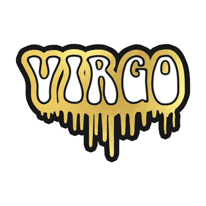 Virgo Drip - Carbon Fiber Vinyl Decal - Custom Size