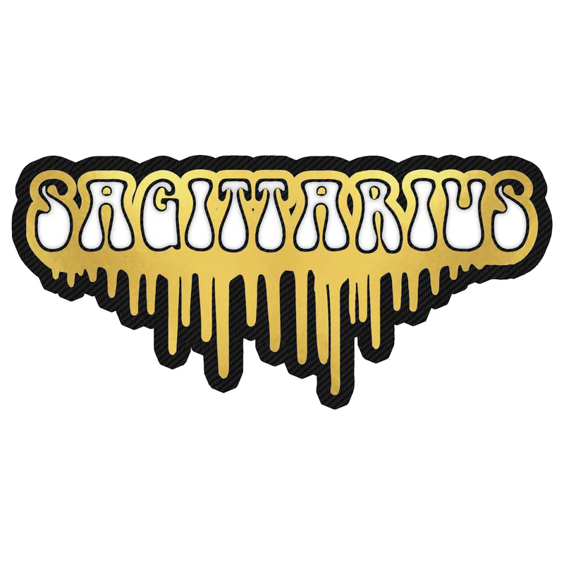 Sagittarius Drip - Carbon Fiber Vinyl Decal - Custom Size