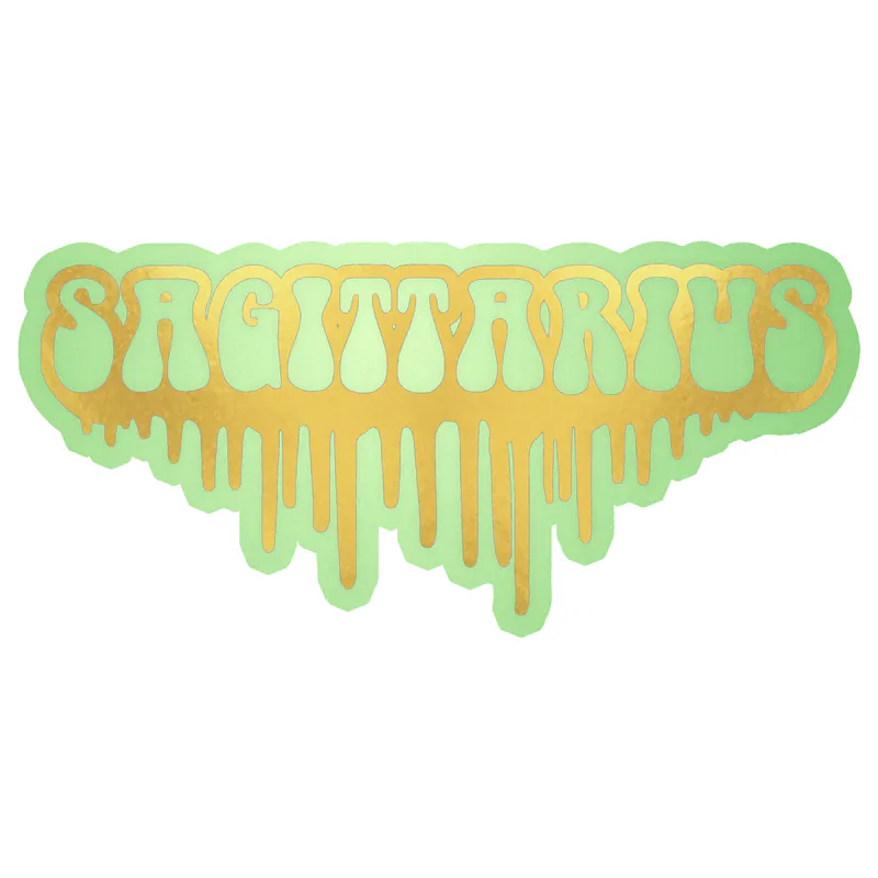 Sagittarius Drip - Glow in the Dark Vinyl Decal - Custom Size