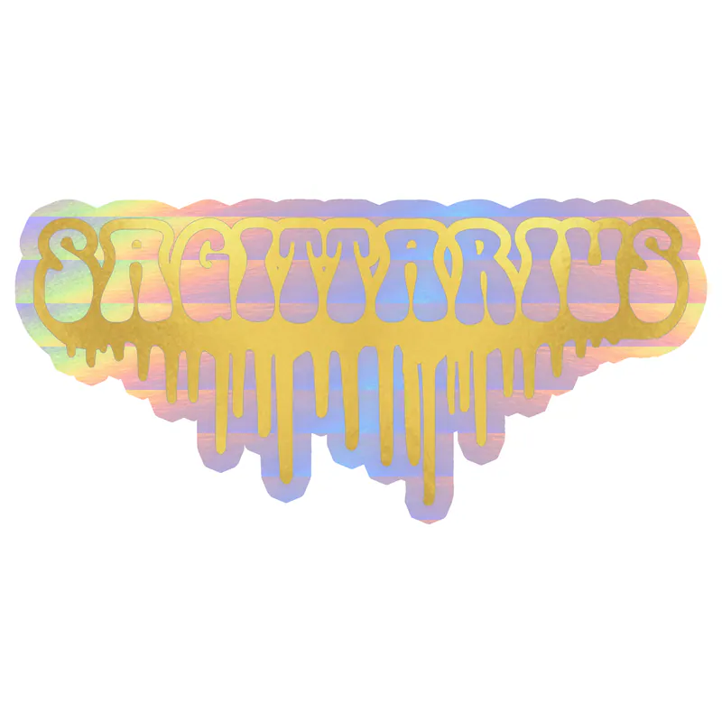 Sagittarius Drip - Holographic Vinyl Decal - Custom Size