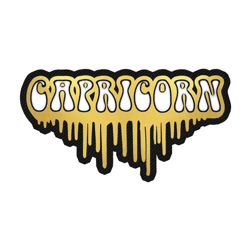 Capricorn Drip - Carbon Fiber Vinyl Decal - Custom Size