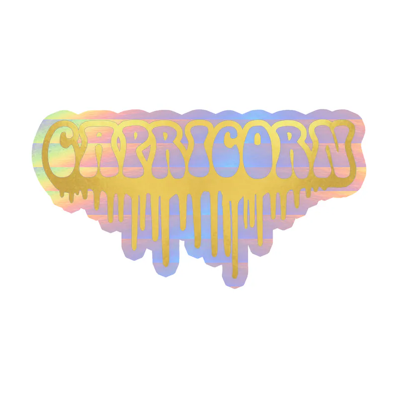 Capricorn Drip - Holographic Vinyl Decal - Custom Size