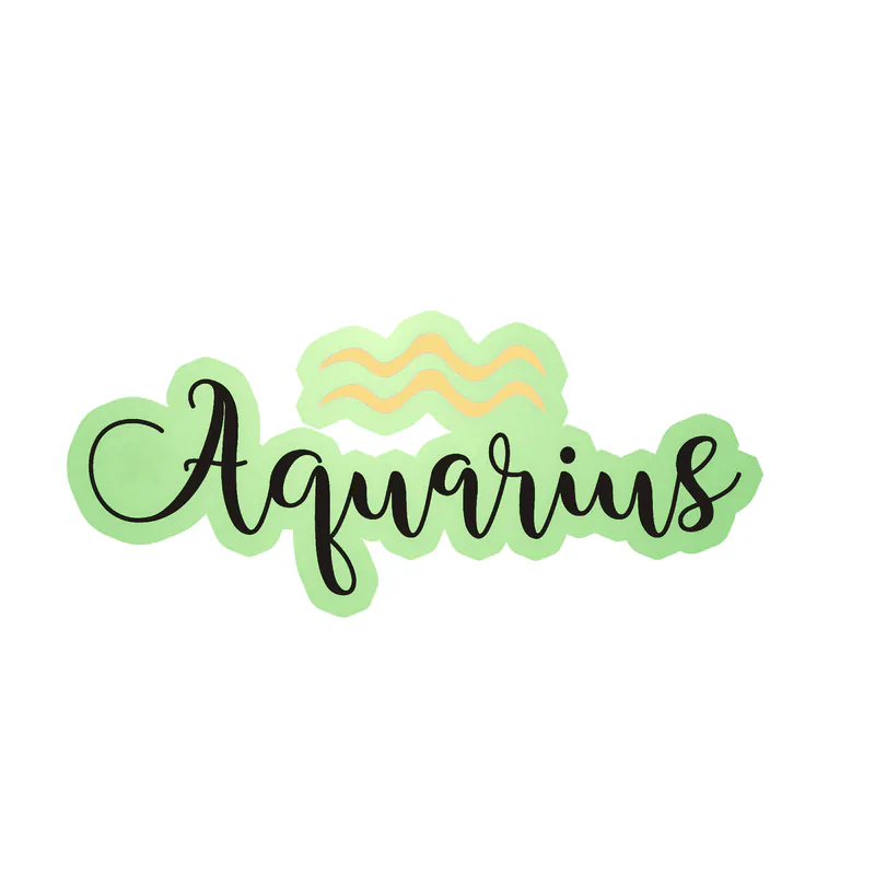 Aquarius - Glow in the Dark Vinyl Decal - Custom Size
