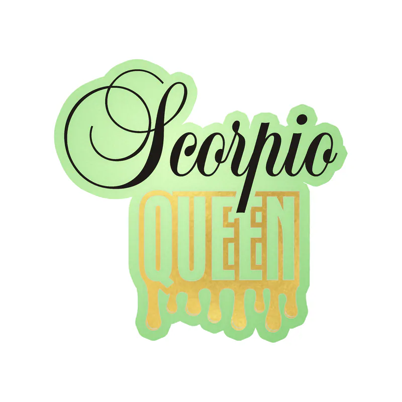 Scorpio Queen - Glow in the Dark Vinyl Decal - Custom Size
