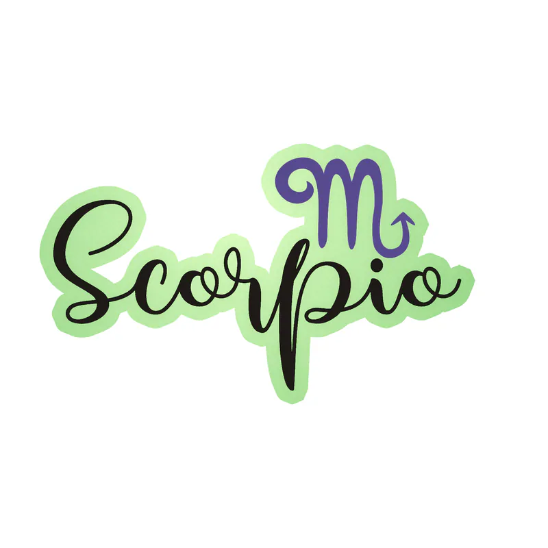Scorpio - Glow in the Dark Vinyl Decal - Custom Size
