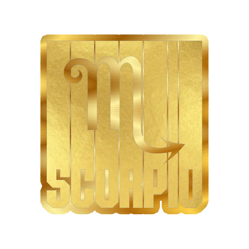Scorpio - Gold Chrome Vinyl Decal - Custom Size