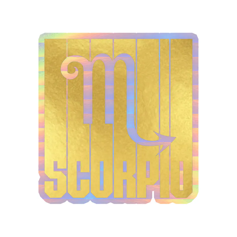 Scorpio - Holographic Vinyl Decal - Custom Size