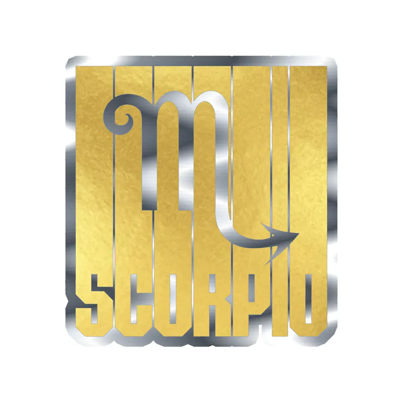 Scorpio - Silver Chrome Vinyl Decal - Custom Size