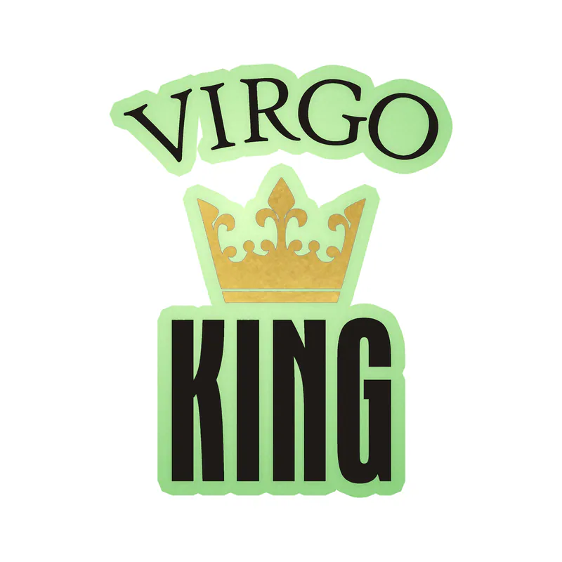 Virgo King - Glow in the Dark Vinyl Decal - Custom Size