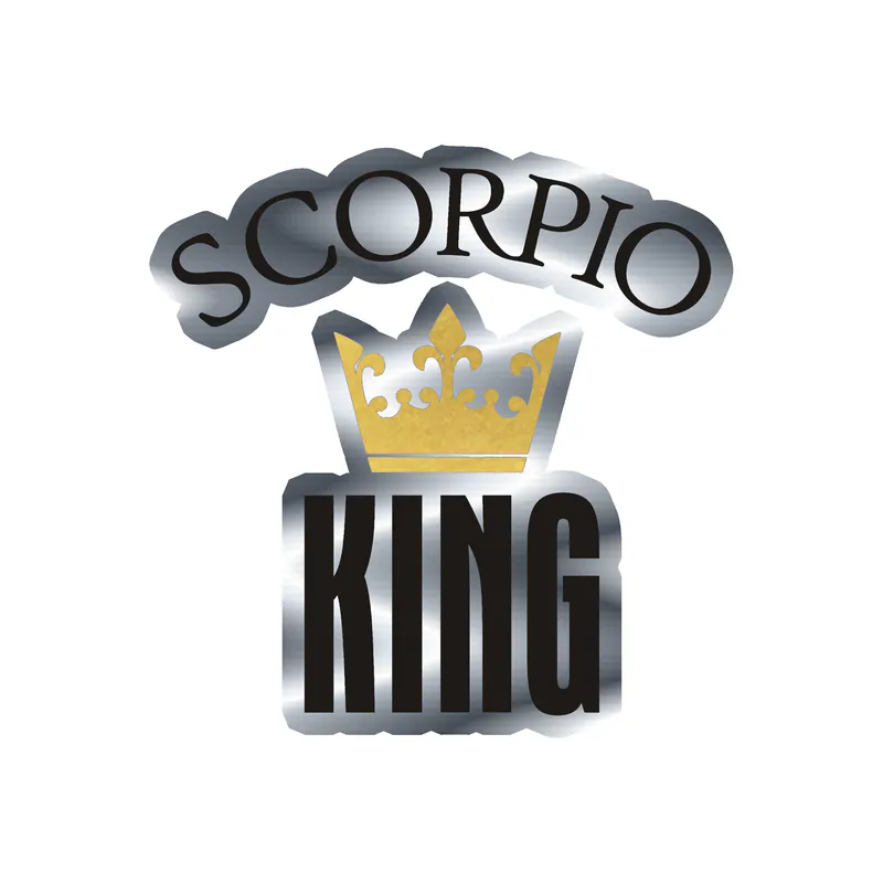 Scorpio King - Silver Chrome Vinyl Decal - Custom Size