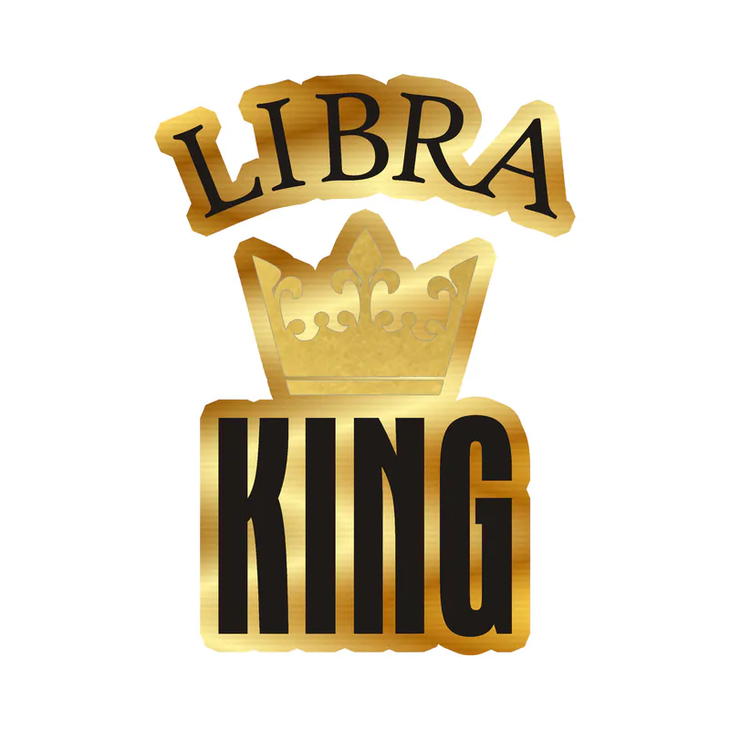 Libra King - Gold Chrome Vinyl Decal - Custom Size