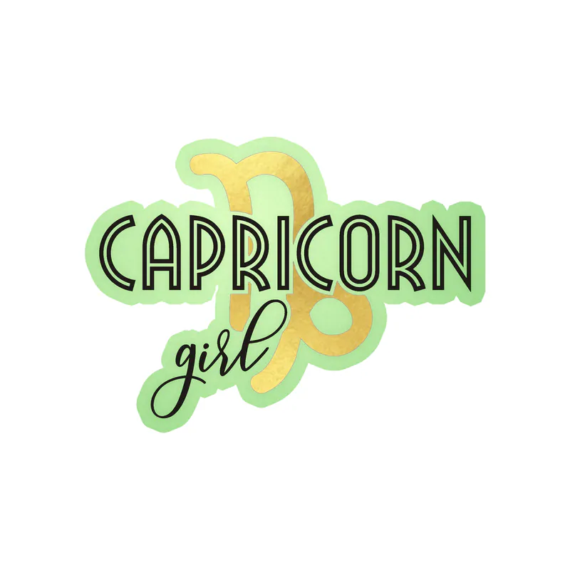 Capricorn Girl - Glow in the Dark Vinyl Decal - Custom Size