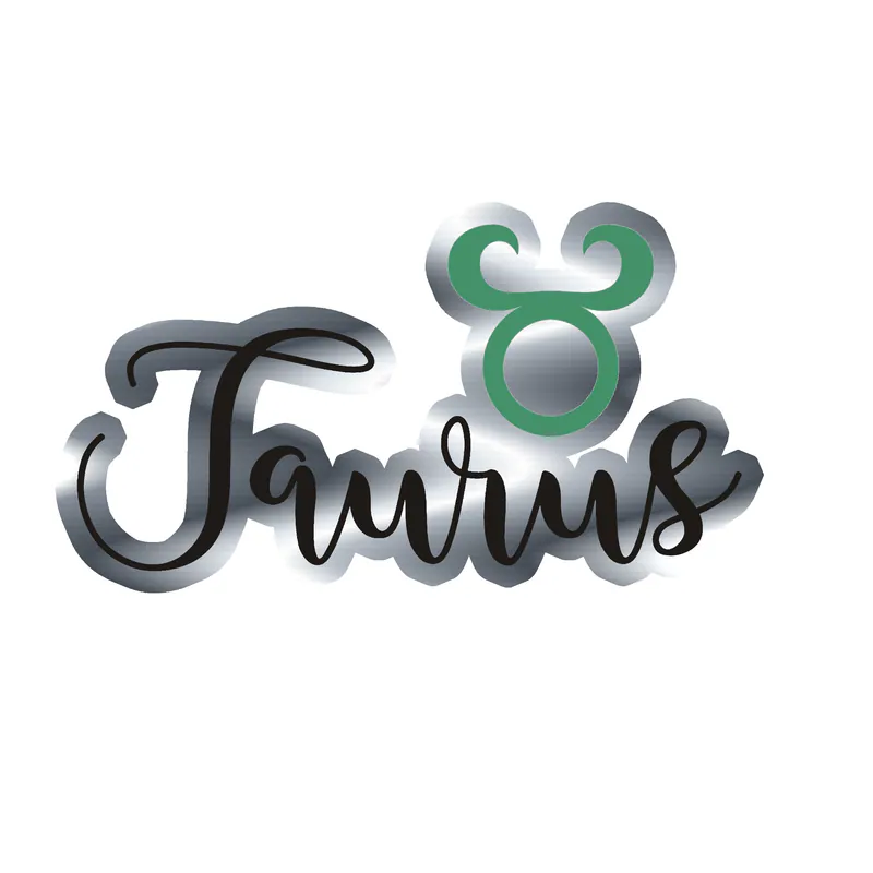 Taurus - Silver Chrome Vinyl Decal - Custom Size