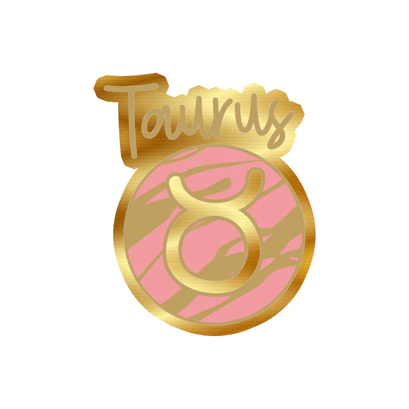 Taurus Marble - Gold Chrome Vinyl Decal - Custom Size
