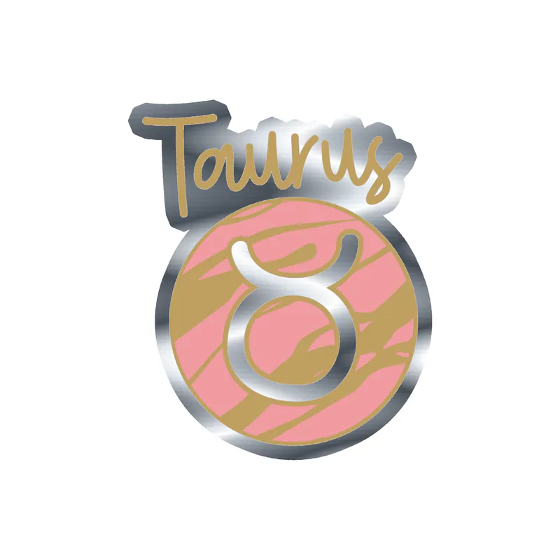 Taurus Marble - Silver Chrome Vinyl Decal - Custom Size