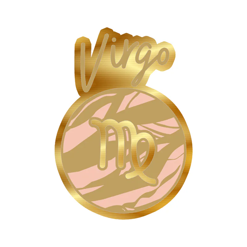 Virgo Marble - Gold Chrome Vinyl Decal - Custom Size
