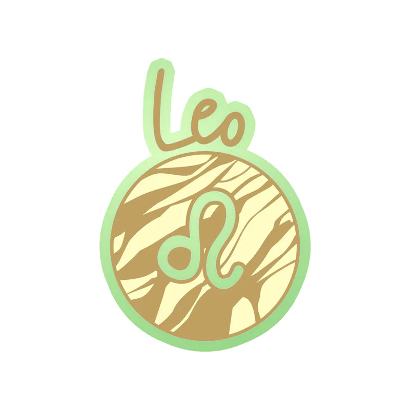 Leo Marble - Glow in the Dark Vinyl Decal - Custom Size