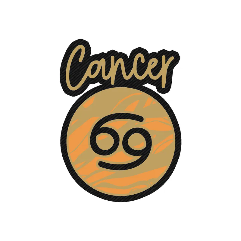 Cancer Marble - Carbon Fiber Vinyl Decal - Custom Size