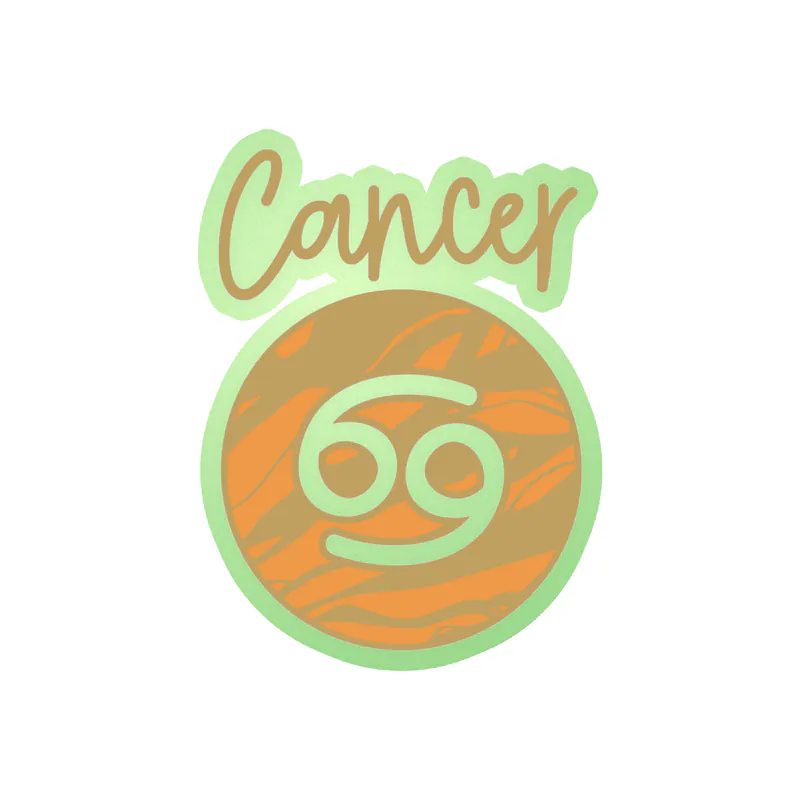 Cancer Marble - Glow in the Dark Vinyl Decal - Custom Size