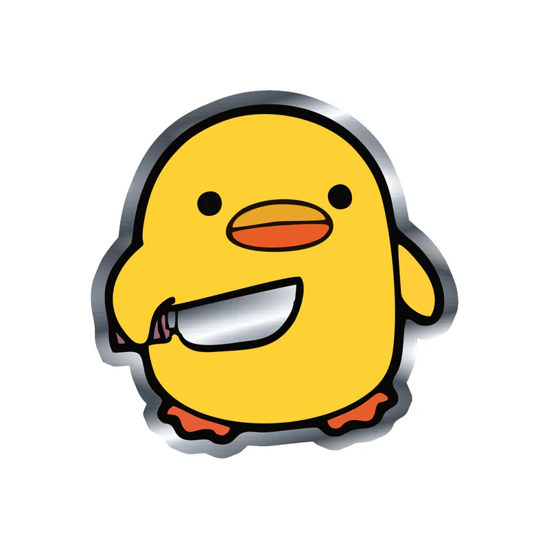 Duck - Silver Chrome Vinyl Decal