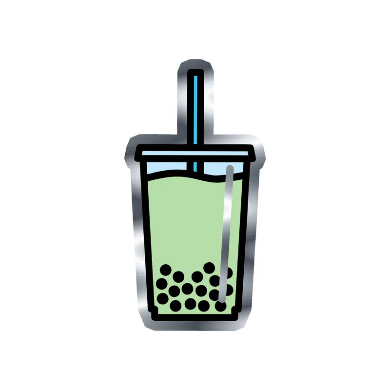 Boba - Silver Chrome Vinyl Decal