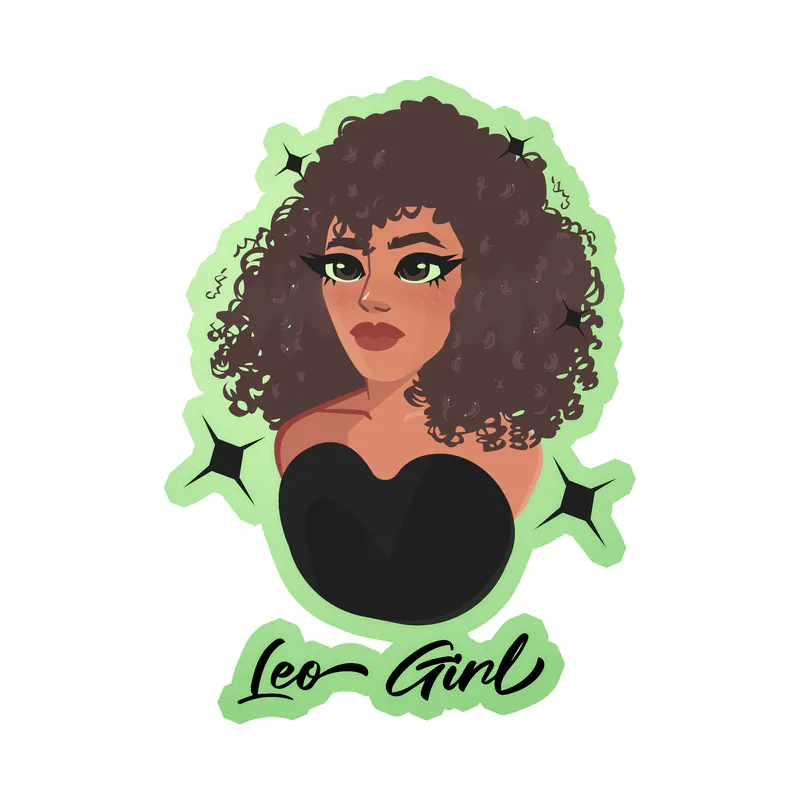 Leo Girl - Glow in the Dark Vinyl Decal - Custom Size