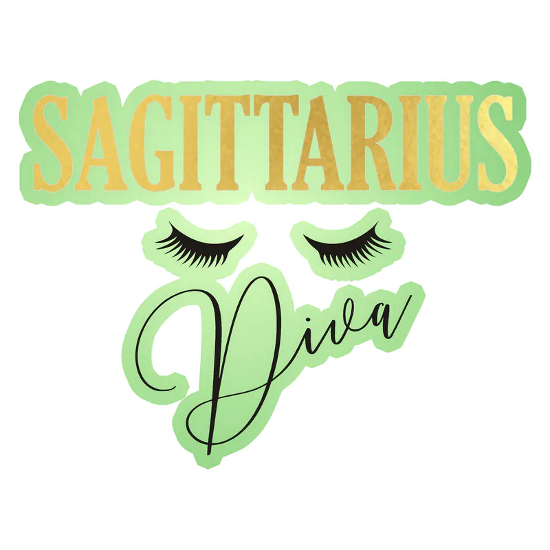 Sagittarius Diva - Glow in the Dark Vinyl Decal - Custom Size