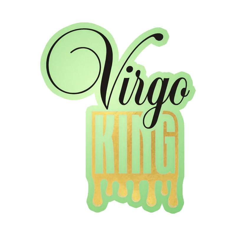Virgo King - Glow in the Dark Vinyl Decal - Custom Size