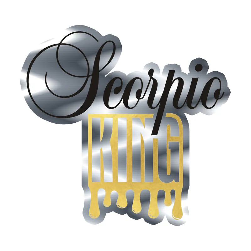Scorpio King - Silver Chrome Vinyl Decal - Custom Size