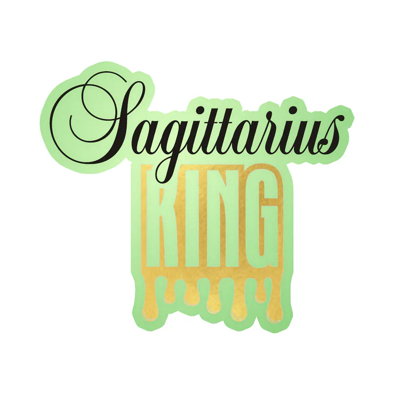 Sagittarius King - Glow in the Dark Vinyl Decal - Custom Size
