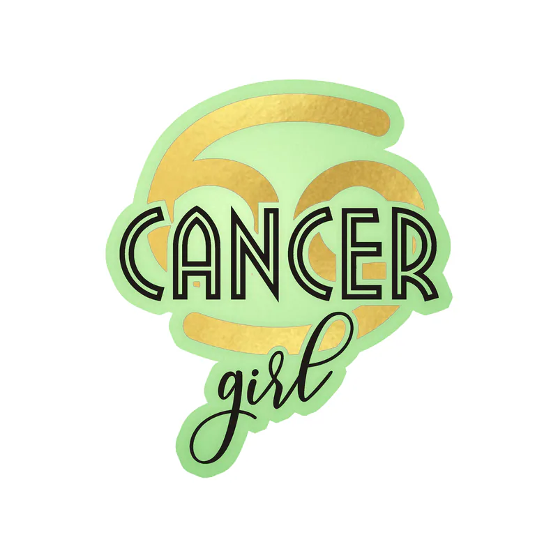Cancer Girl- Glow in the Dark Vinyl Decal - Custom Size