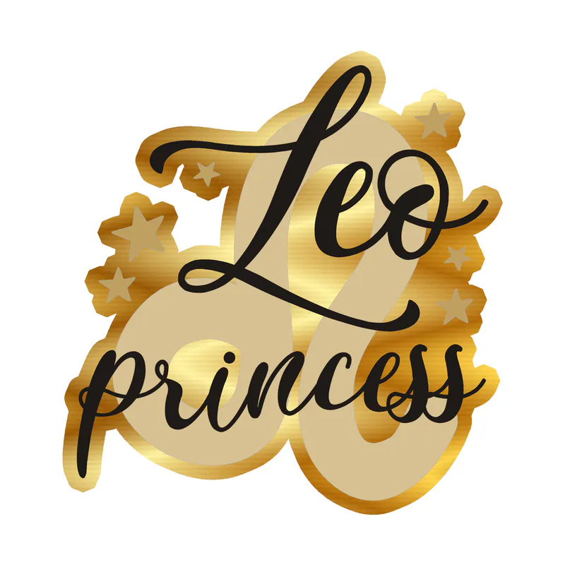 Leo Princess - Gold Chrome Vinyl Decal - Custom Size
