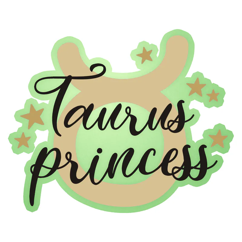 Taurus Princess - Glow in the Dark Vinyl Decal - Custom Size