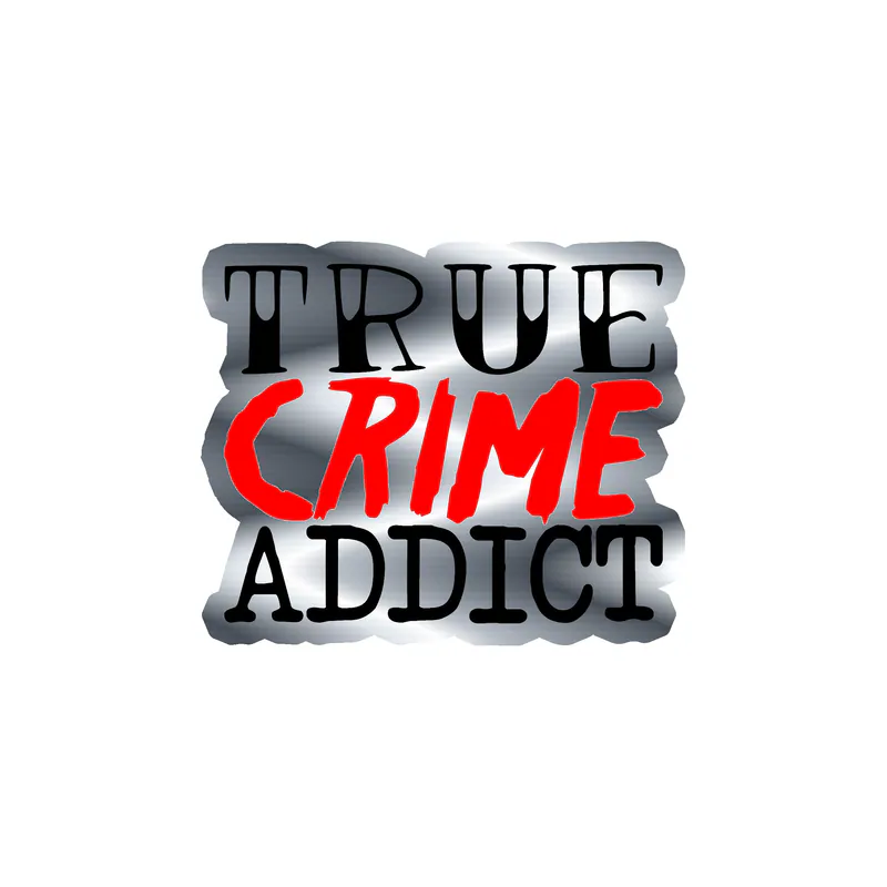 True Crime Addict Silver Chrome Vinyl Decal
