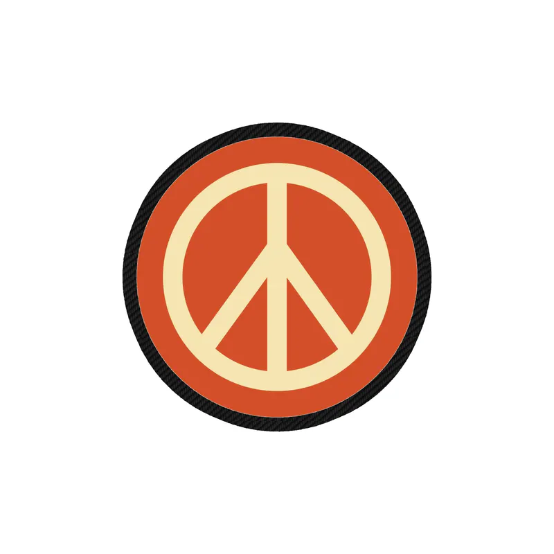 Peace Carbon Fiber Vinyl Decal - Custom Size