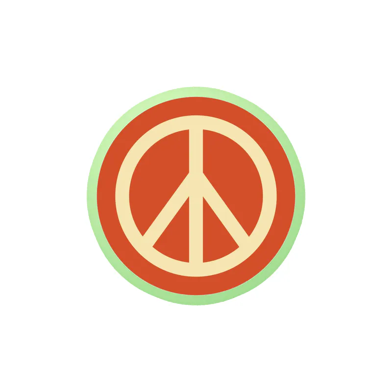 Peace Glow in the Dark Vinyl Decal - Custom Size