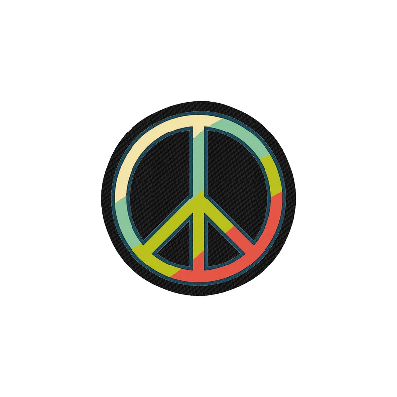 Peace Carbon Fiber Vinyl Decal - Custom Size