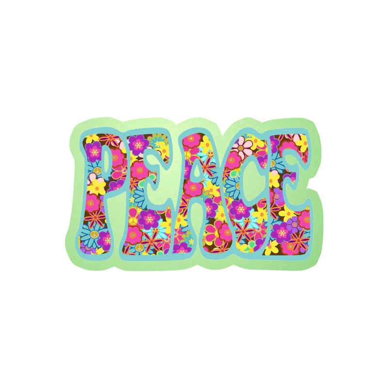 Peace Glow in the Dark Vinyl Decal - Custom Size