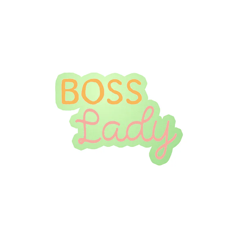 Boss Lady Glow in the Dark Vinyl Decal - Custom Size