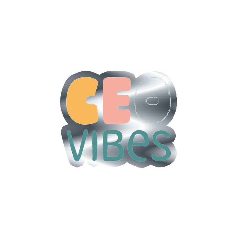 CEO Vibes Silver Chrome Vinyl Decal - Custom Size