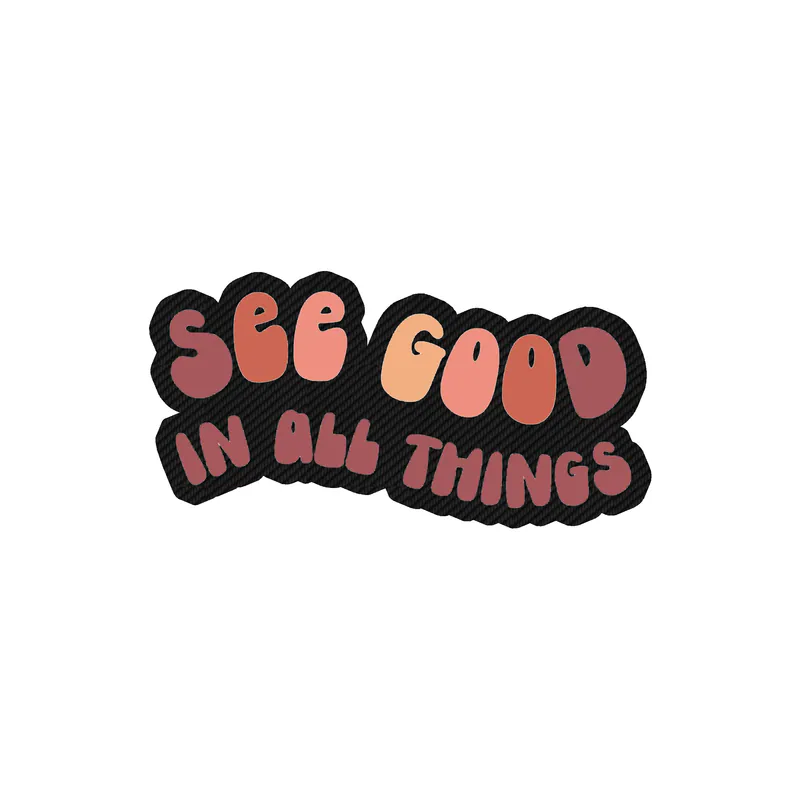 See Good In All Things Carbon Fiber Vinyl Decal - Custom Size