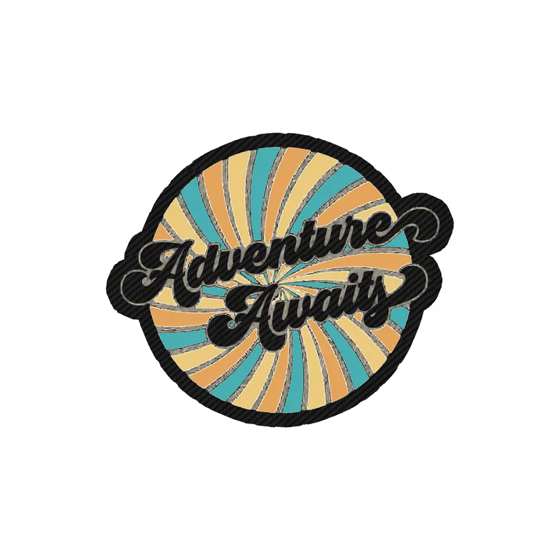 Adventure Awaits Carbon Fiber Vinyl Decal - Custom Size