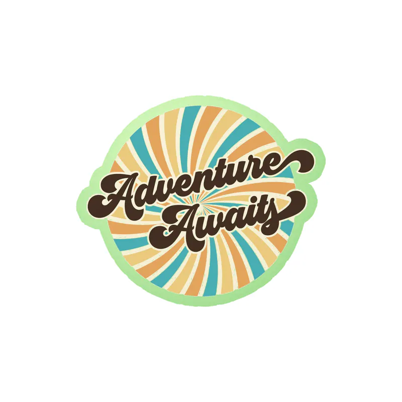 Adventure Awaits Glow in the Dark Vinyl Decal - Custom Size