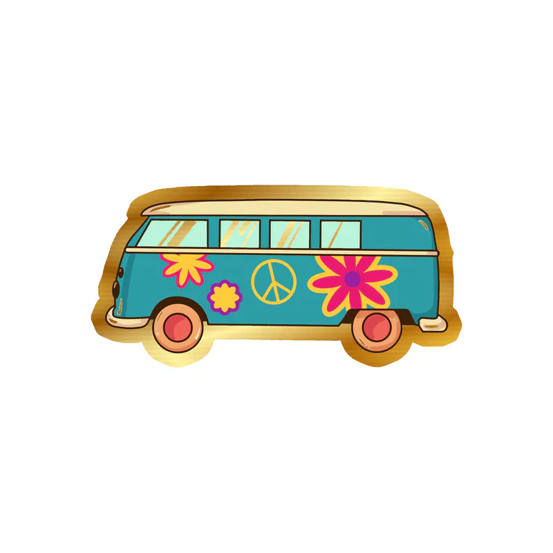 Van Gold Chrome Vinyl Decal - Custom Size